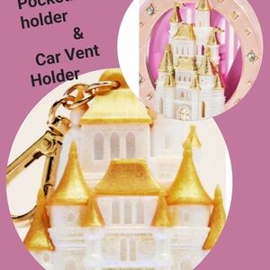 Bath & Body Works Gold and White Castle Car Vent And Castle Pocketbac Holder